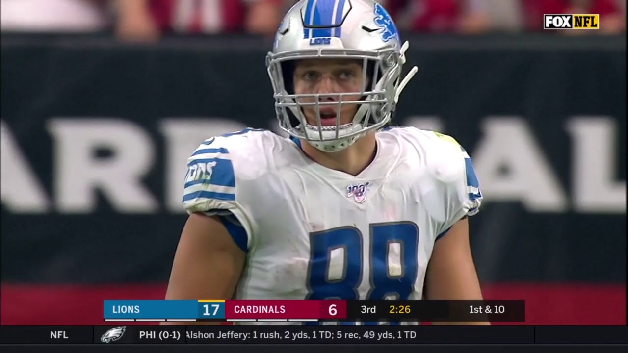Lions Rookie TE T.J. Hockenson In Concussion Protocol